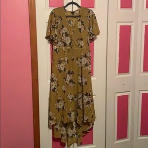 TORRID mustard yellow hi-lo dress